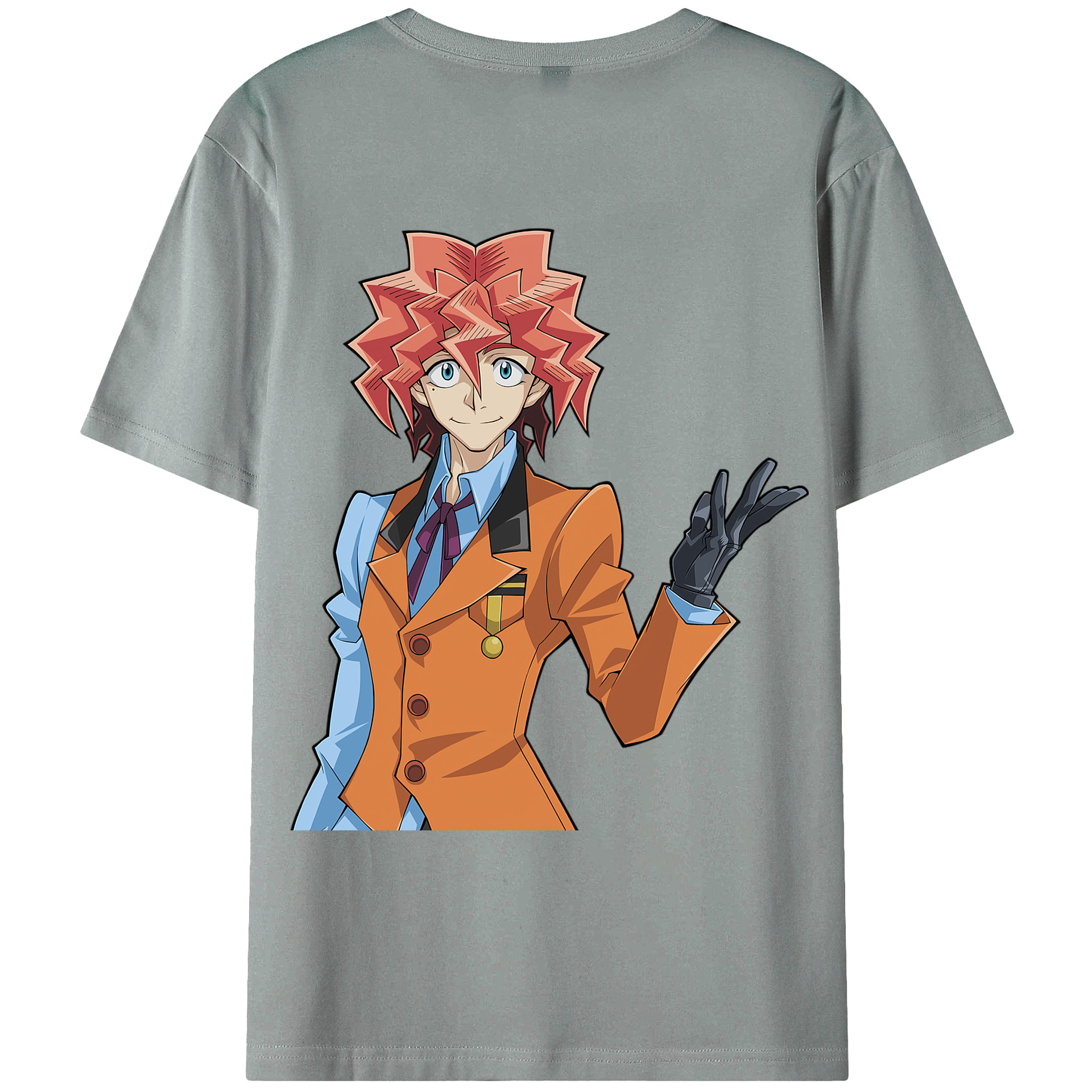 （画像用） 遊☆戯☆王 Yu-Gi-Oh! 綿100％ メンズ半袖Tシャツ（バックプリント） 通気性